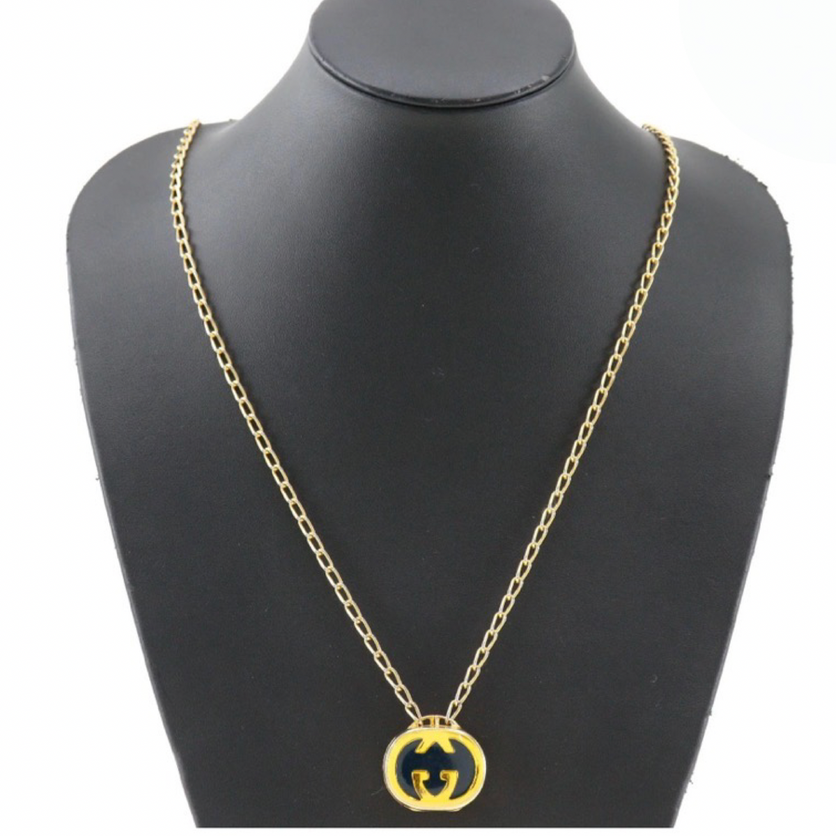 GUCCI Interlocking G Gold-Plated Pendant Necklace – Authentic Previously Owned