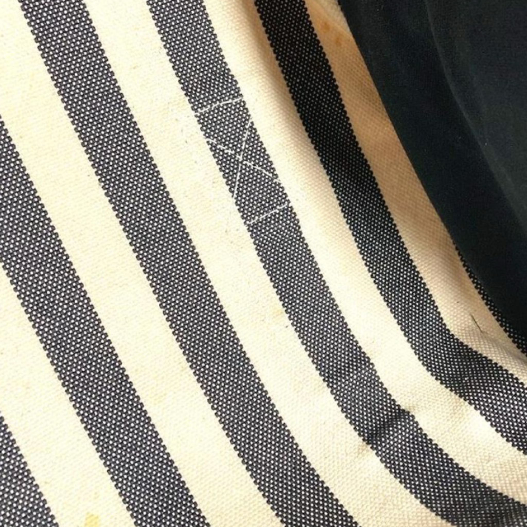 Hermès Cannes PM Border Cotton Canvas Tote Black White Previously Owned  Authentic