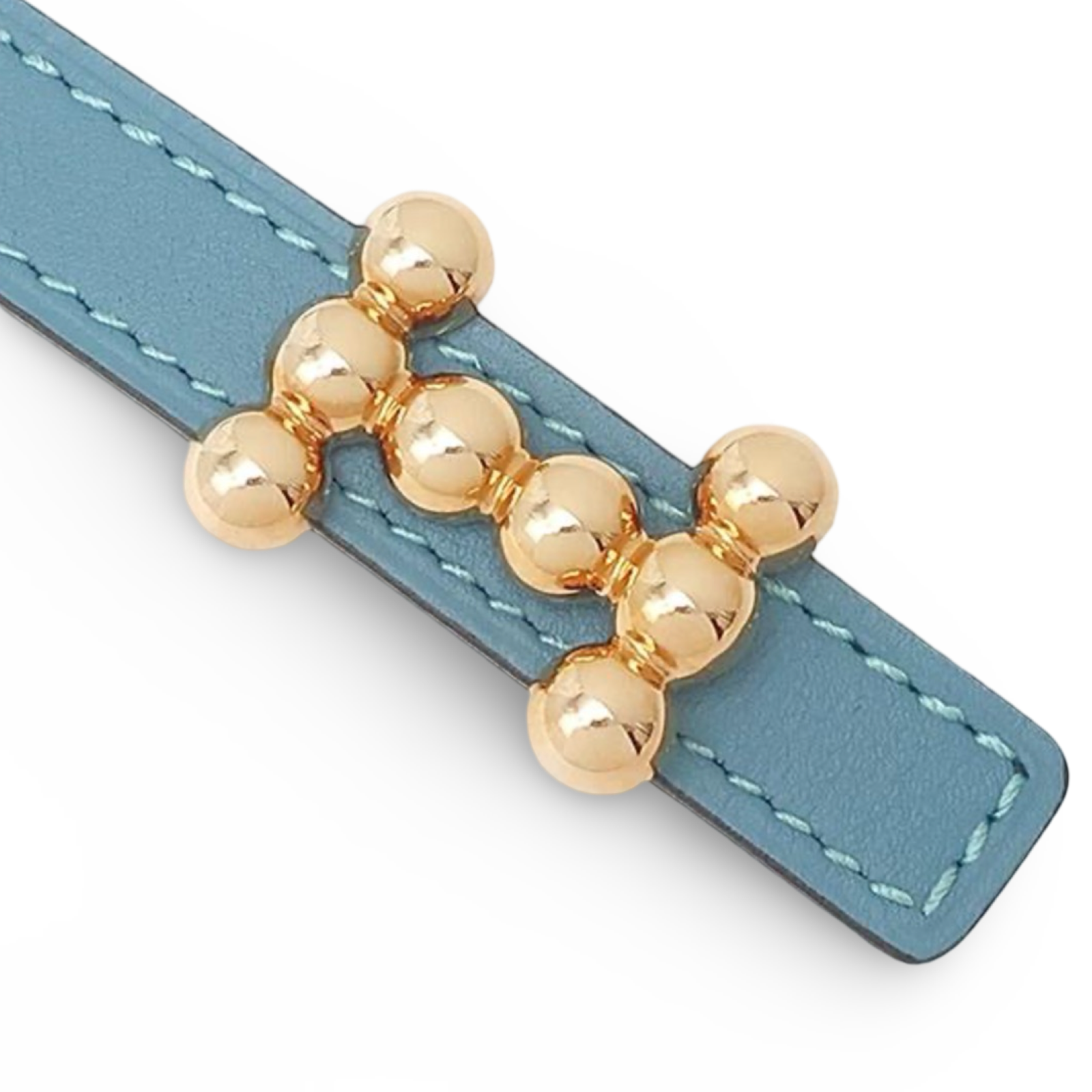 Hermès Bubble Reversible Belt 13mm Swift Epsom Blue Jean Biscuit Previously Owned Unused Authentic