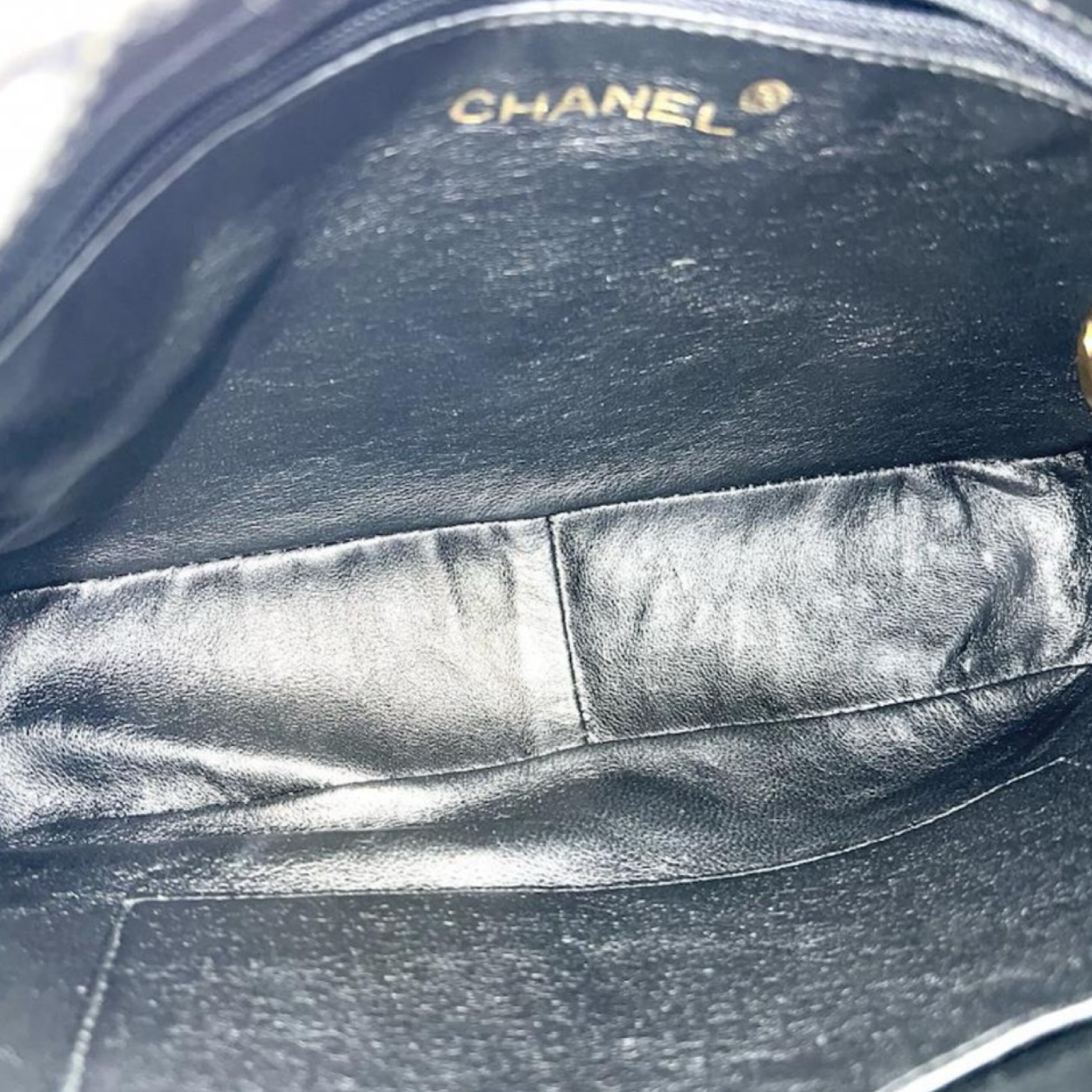Chanel Matelassé Coco Ball Shoulder Bag Caviar Leather Black Previously Owned Authentic