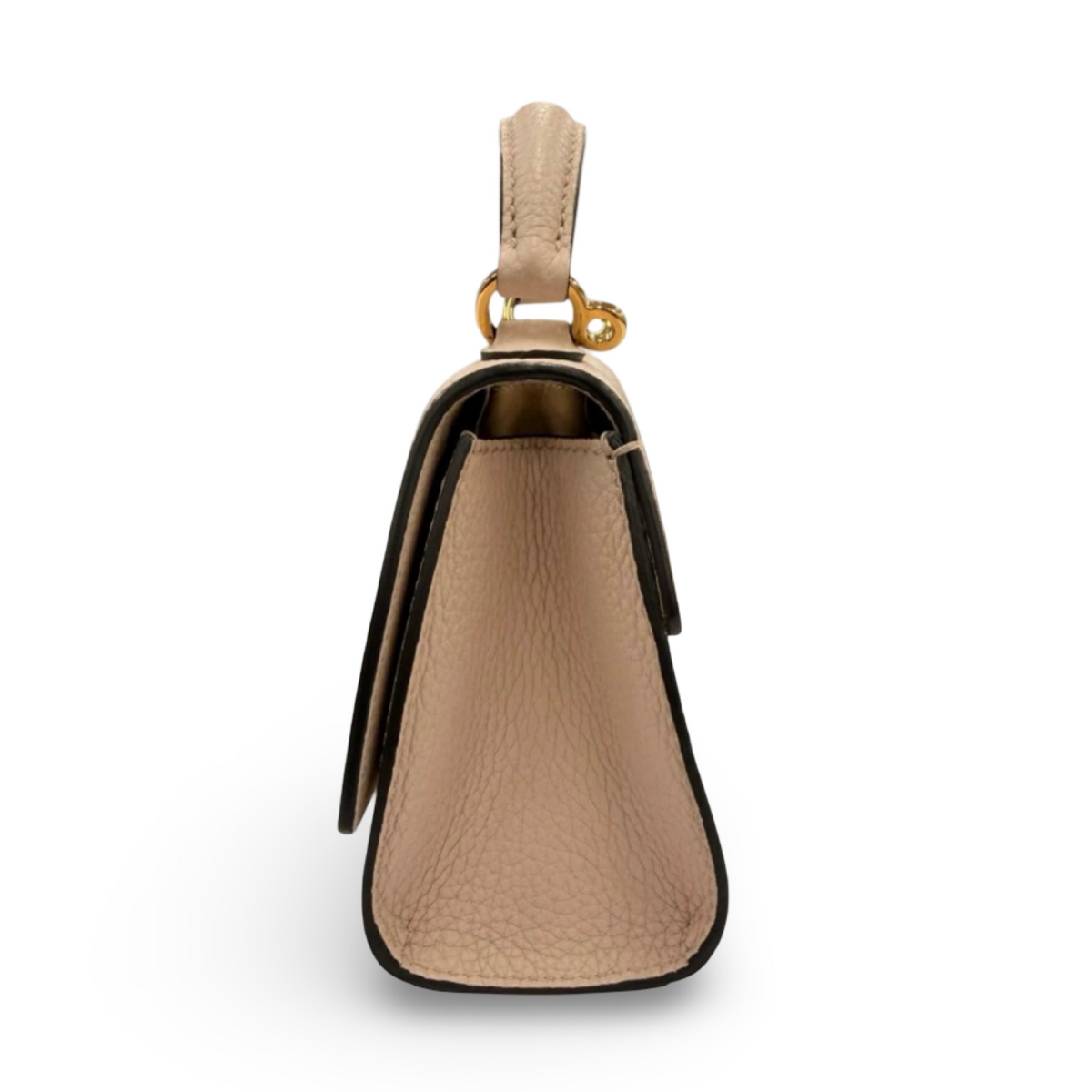 Moynat Réjane Nano Pink Beige Leather 2-Way Mini Handbag Authentic Previously Owned