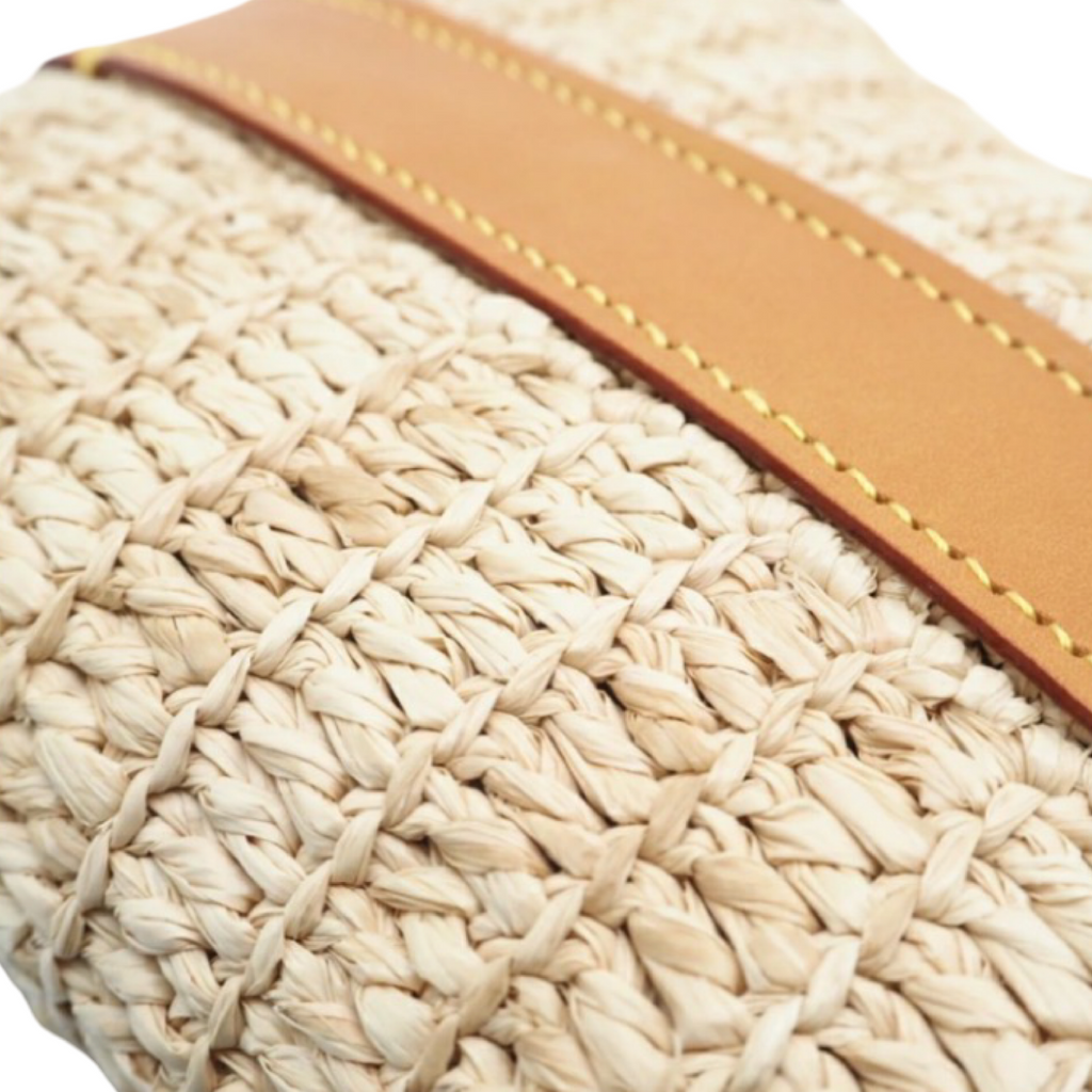 Louis Vuitton Envelope Pouch Raffia Bag Authentic Previously Owned