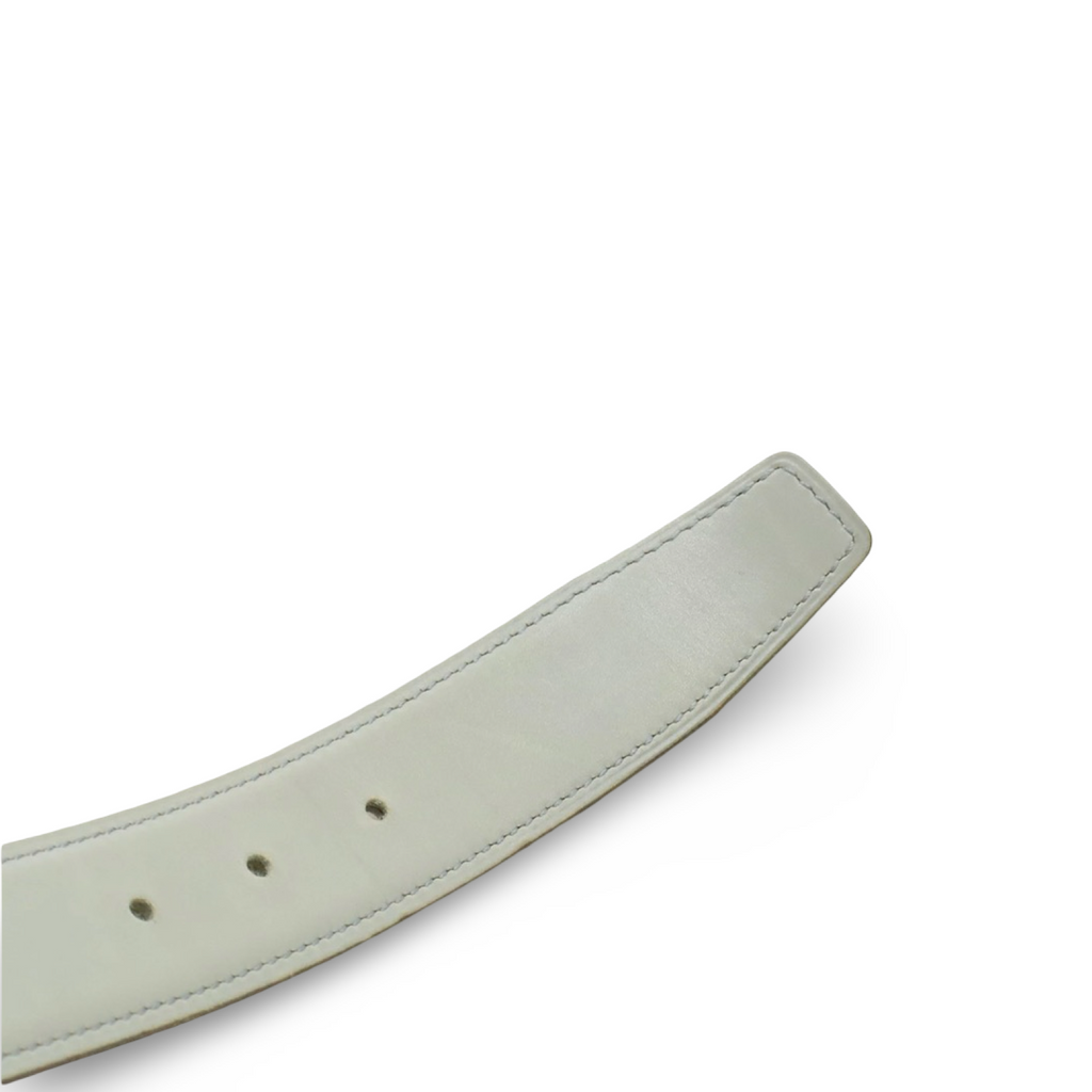 Hermès H Reversible Belt Light Brown / Light Gray Silver H Buckle Size 75 Pre-Owned Authentic