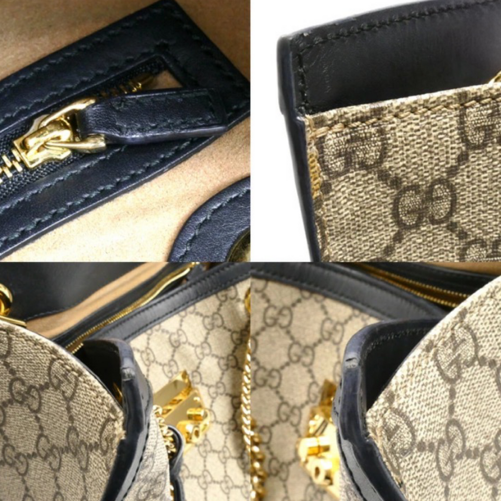 GUCCI Padlock GG Supreme Medium Shoulder Bag Previously Owned Authentic