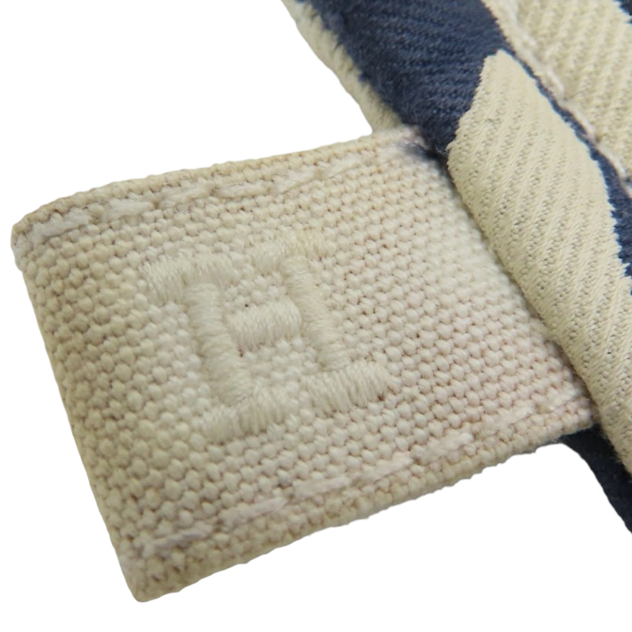 Hermès Trousse Flat GM Chaine d’Ancre Canvas Navy Ivory Pouch – Previously Owned Authentic