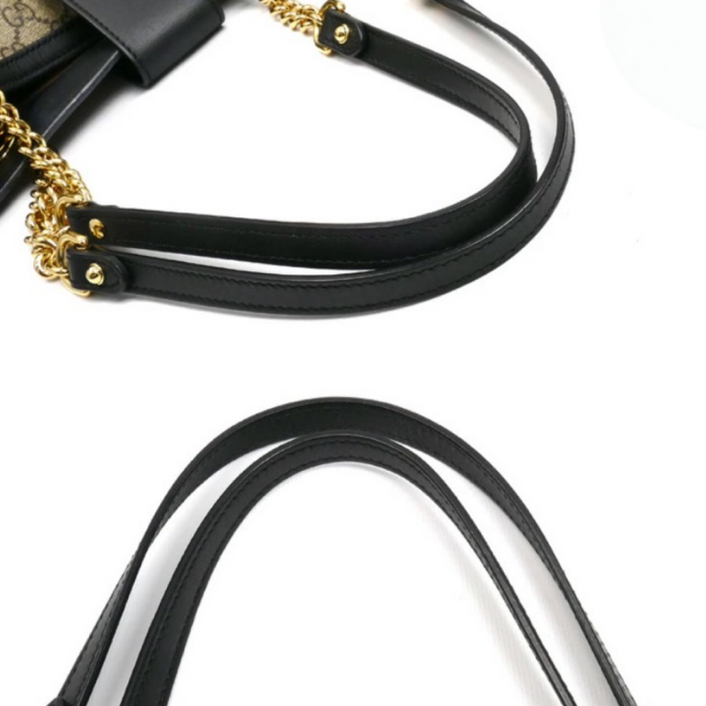 GUCCI Padlock GG Supreme Medium Shoulder Bag Previously Owned Authentic
