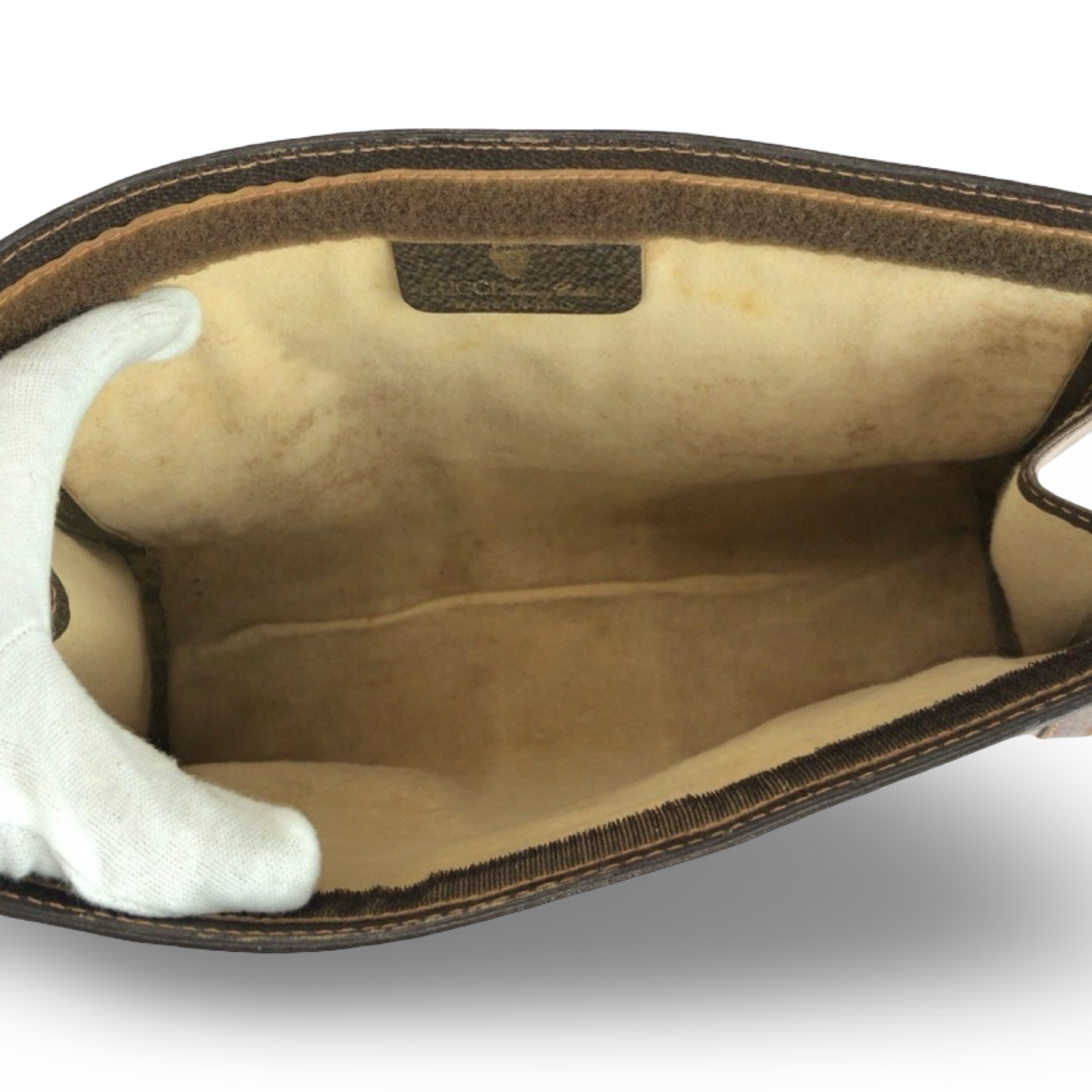 Gucci Sherry Line GG Supreme Canvas Clutch Previously Owned Authentic