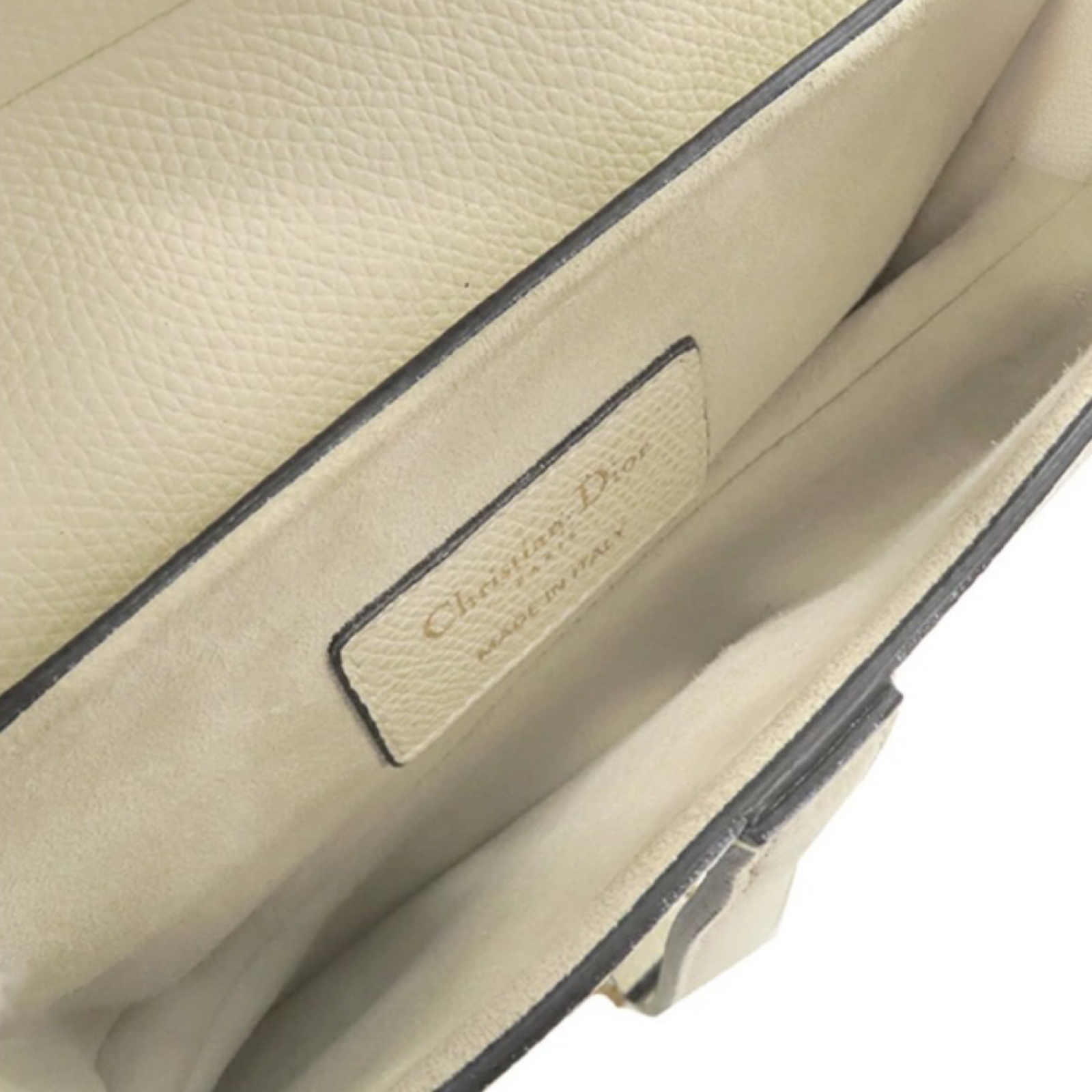 Christian Dior Mini Saddle Bag White Leather Gold Hardware | Authentic Previously Owned