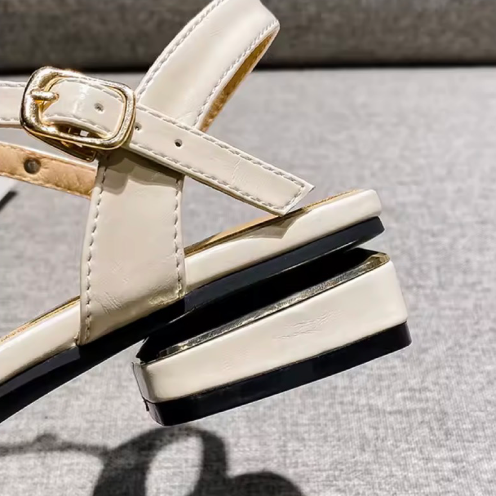 T-Strap Studded Low Heel Sandals