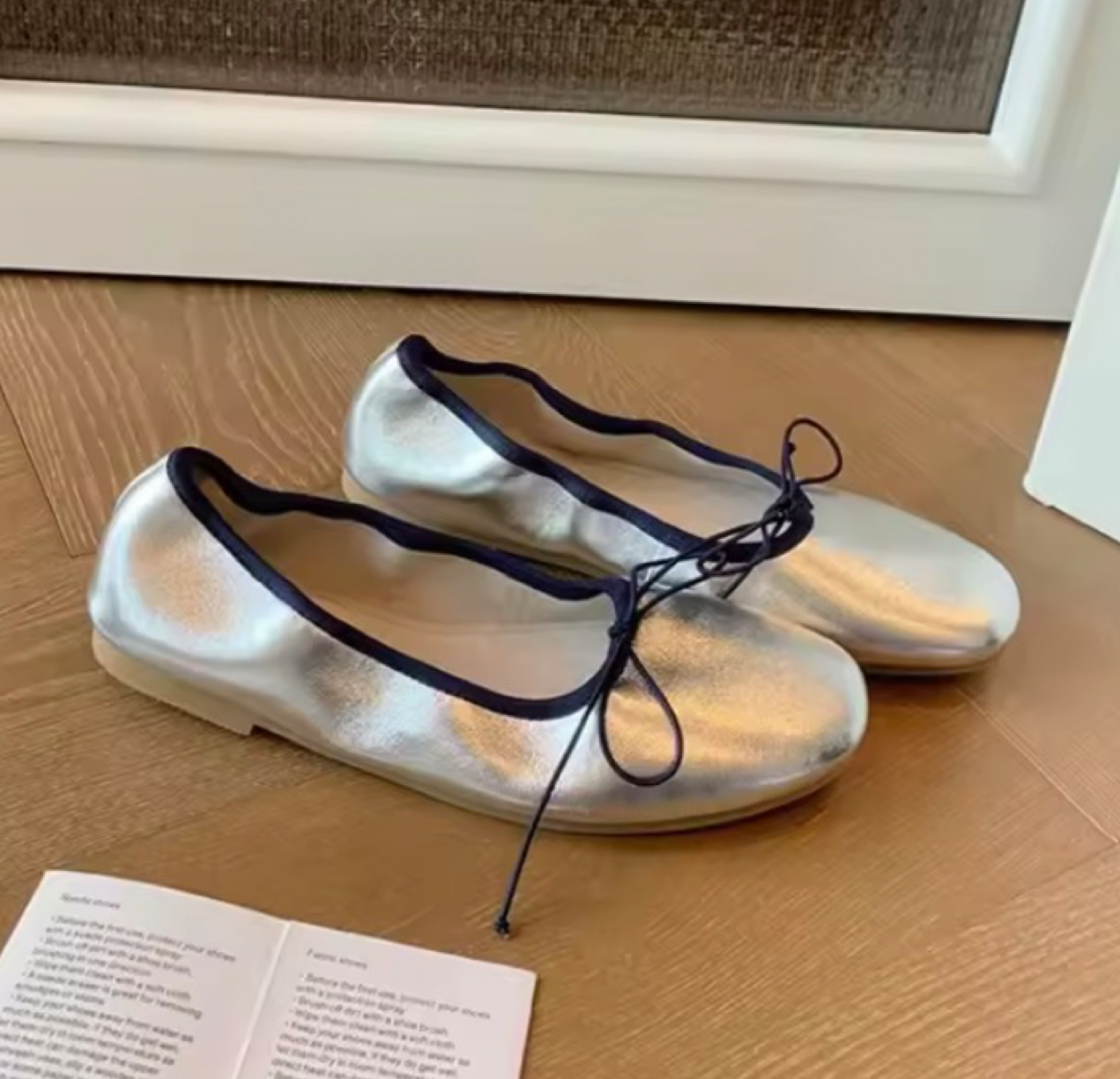 French-Inspired Genuine Leather Ballet Flats – Soft Round Toe Slip-On Shoes