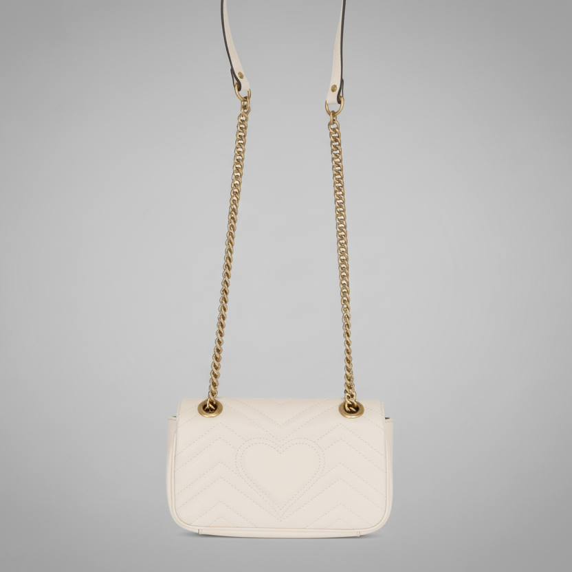 Gucci GG Marmont Leather Chain Shoulder Bag Authentic Previously Owned