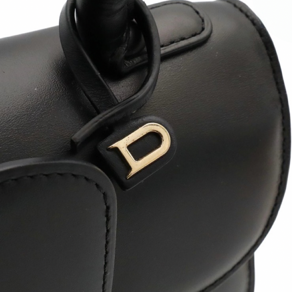 Delvaux Brillant Mini Black Leather Top Handle Bag with Gold Hardware – Authentic- Previously Owned