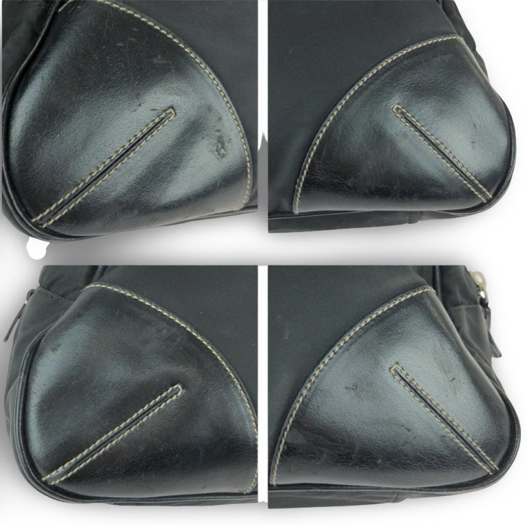 Prada Tessuto Nylon Tote Bag Silver Hardware – Previously Owned Authentic